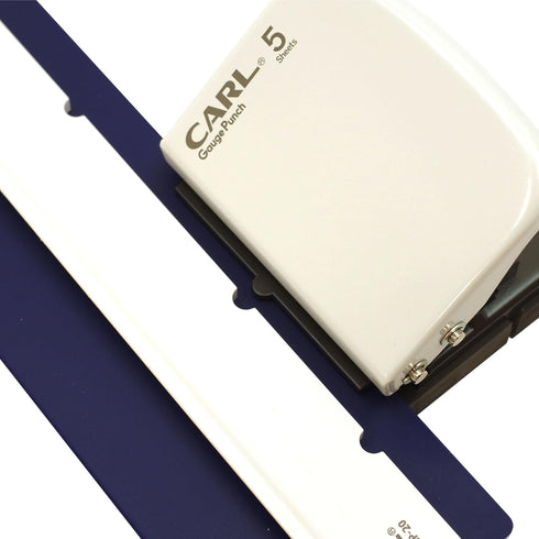 Carl GP-20-B Loose Leaf Punch, Gauge Punch, Compatible with A5, 20 Holes, 5 Pieces, Blue, Japanese Manufacturer...