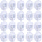 Whaline 20 Packs Clear Suction Cup PVC Plastic Sucker Pads Without Hooks Shower Caddy Connectors Suction Cups Plastic Heavy Strength Clear Sucker ...