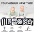 Black and White Baby Toys – High Contrast Soft Sensory Book with Mirror for Newborn Development, Perfect Tummy Time Toy for Infants 0-12 Months...
