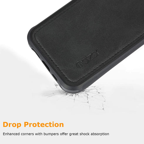 molzar MAG Series for iPhone Xs and iPhone X Case, Built-in Metal Plate for Magnetic Mount, Works with Qi-Certified Chargers, Compatible with iPho...