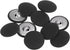 10pcs 48L Fabric Cloth Covered Button 30mm Round Metal Shank Sewing Buttons for Suits Dress Blouses, Black...