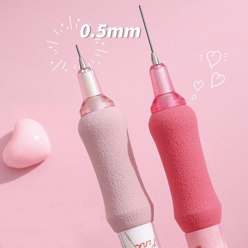 4 Pcs Rose Mechanical Pencil 0.5mm Cute Mechanical Pencil Pink Flower Pencil School Pencil for Girl Women Drawing Pencil (Rose)...