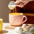 Sicaluya Porcelain Large Oatmeal Mug with Lid, 23 oz (680mL) Wide Coffee Mug, Breakfast Cup and Soup Bowl, Microwave and Dishwasher Safe, Ceramic ...