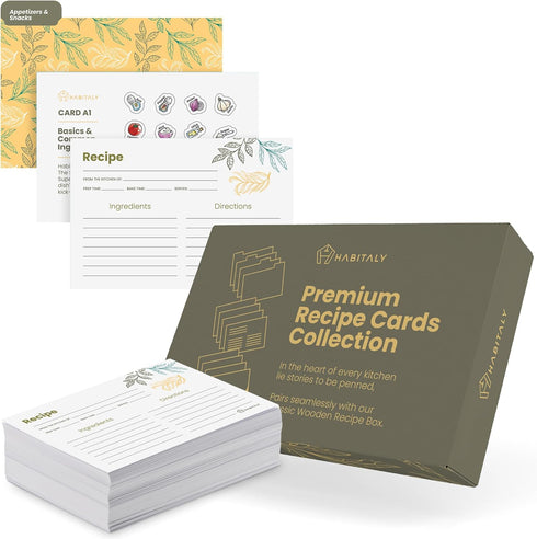 Recipe Card Collection 60 Recipe Cards 4x6 20 Premium Dividers with 256 Hand-Illustrated Ingredient Stickers Family fun in Recipe Creation for bir...