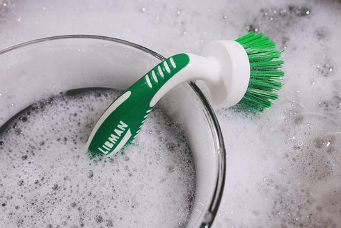 Libman Pot and Pan Scrubbing Dish Wand Scrub Brush Bundle with Curved Kitchen Brush and Two Sponge Refills...