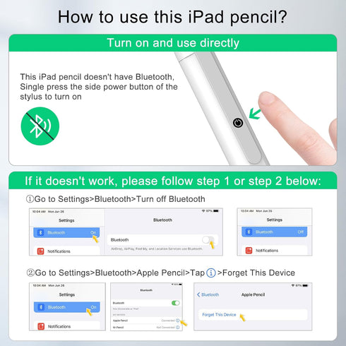 Stylus Pen for iPad, Alternative to Apple Pencil USB-C, 13 mins Fast Charging Apple iPad 10th Generation Pencil, Compatible with iPad Air 3/4/5, i...
