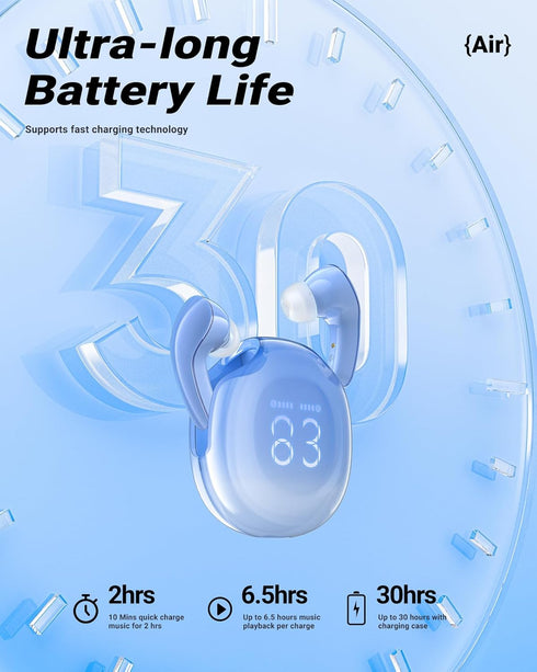ACEFAST T9 Bluetooth Earphones True Wireless Earbuds 5.3 Headphones with ENC Noise Canceling Earbuds 30h Playback LED Power Display Built in Mic H...