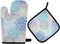Dahlia Flower Oven Mitts and Pot Holders Sets Heat Resistant Non Slip Daisy Sunflower Oven Gloves Hot Pads Insulated Washable for Cooking Baking B...