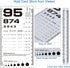 Pocket Eye Chart, Double-Sided Pocket Snellen Eye Chart 6 Feet and Rosenbaum Pocket Eye Chart 36cm, Plastic Eye Chart for Eye Exams 6.5x3.5 Inches...
