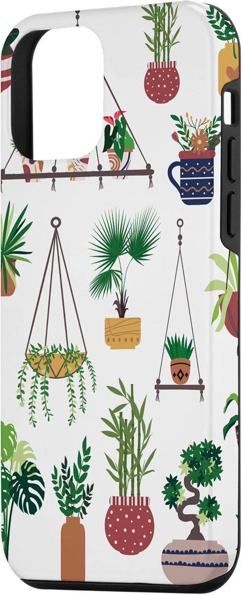iPhone 12 mini Indoor and Outdoor Plant Illustrations | Boho Nature Art Case...