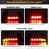 Motorcycle Chopped Rear Fender Edge LED Brake License Plate Tail Light Stop Running Light Turn Signal Lamp Compatible with Harley Sportster XL883N...