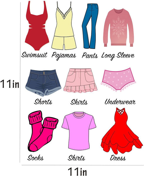 Dresser Clothing Decal Girl Dresser Labels for Bedroom Decor Drawer Organizing Stickers...