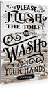 BEASTZHENG Rustic Bathroom Metal Tin Sign Wall Decor - Farmhouse Bathroom Quote Saying Tin Sign for Toilet Restroom Home Decor Gifts...