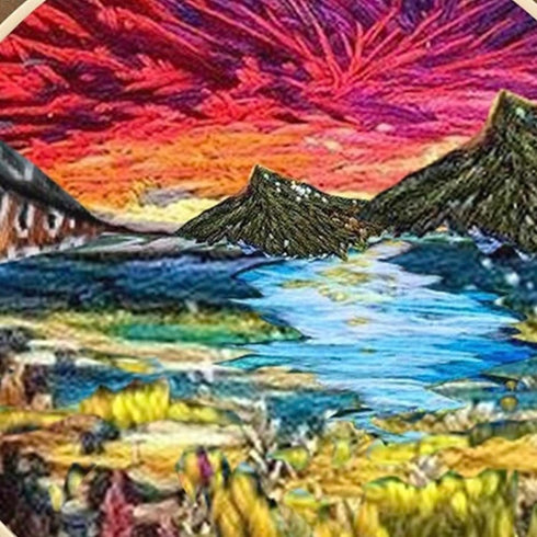 Liveish Landscape Embroidery Kits, Embroidery kit for beginners adults,mountain embroidery kit DIY cross stitch with Patterns and Instructions.(Ma...