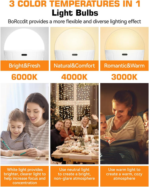 Battery Operated Light Bulb with Remote Control 1800K...