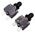 15 Amps Push Button Circuit Breakers, AC 125/250V DC 50V Thermal Overload Protector with Quick Connect Terminals and Waterproof Button Black Cap, ...