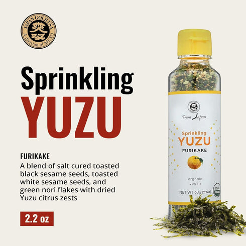 Muso from Japan - Yuzu Furikake Seasoning, USDA Organic, Vegan Friendly, No Additives, Refreshing Citrus Flavor for Rice, Sushi - 2.2 oz (Pack of ...
