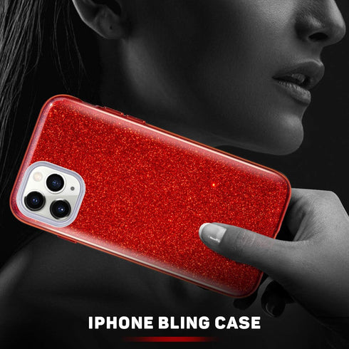 MATEPROX Compatible with iPhone 11 Pro Max case,Bling Sparkle Cute Girls Women Protective Christmas Case for iPhone 11 Pro Max 6.5inch(Red)...