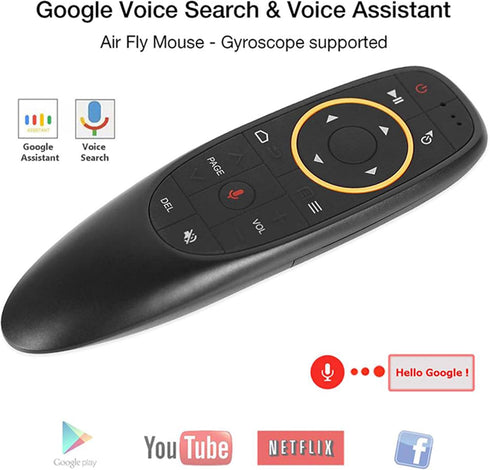 Replacement Remote Control for Android TV Box, Smart TV, Universal 2.4G Wireless TV Remote with Voice Remote, Air Mouse Remote and Motion Sensing ...