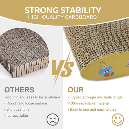 jovani Cat Scratching Board,3-in-1 Cardboard Cat Scratcher for Indoor Cats - Durable Cat Scratch Pad for Indoor Kitten to Protect The Furniture...