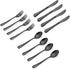 LIANYU 12-Piece Black Kids Silverware Set, Stainless Steel Toddler Utensils Flatware Set, Child Cutlery Tableware Set for 4, Include knife Fork Sp...