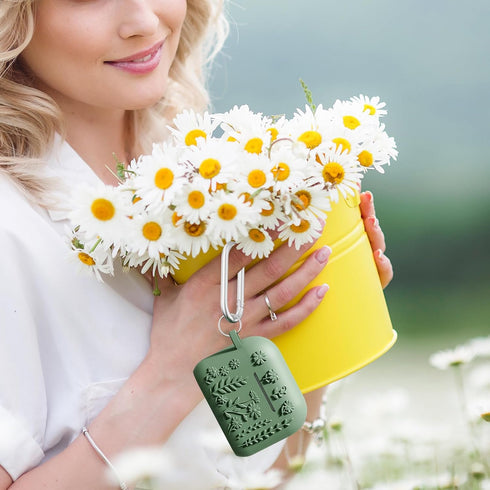 AirPods Pro 2 Case Cover, KOREDA Cute Flower Engraved Design Case for Airpods Pro 2nd Generation/1st Generation, Soft Silicone Full Protective Cov...