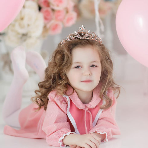 Lovelyshop Princess Rhinestone Wedding Tiara-Rose Gold...
