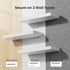 AMADA HOMEFURNISHING Floating Shelves, Wall Shelves for Bathroom/Living Room/Bedroom/Kitchen Decor, White Shelves with Invisible Brackets Set of 3...
