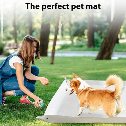 Dog Crate Pad Waterproof Dog Bed Mat, Washable Dog Bed Mat, Large Portable Dog Pee Pads Holder for Travel, Pet Cushion for Medium Small Dogs Cat K...