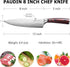 PAUDIN Chef Knife, 8 Inch High Carbon Stainless Steel Sharp Kitchen Knife with Ergonomic Handle, Gift Box for Family & Restaurant...