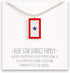 Blue Star Service Flag Necklace – Blue Star Mom Pendant– One, Two & Three Stars – Message Card...