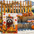 Welcome Fall Maple Leaves Garden Flag 12.5x18 Inch Double Sided, Seasonal Raccoon Autumn Rustic Yard Outdoor Decoration...