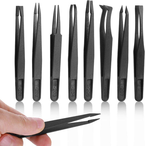 8 Pieces Venus Fly Trap Feeding Tweezers Carnivorous Plant Feeding Tongs Straight and Curved Food Tongs for Flytraps Pitcher Plants Butterwort Rep...