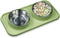 Cat Bowls for Food and Water,Premium Removable Stainless Steel Double Bowls with Non-slip Bottom,Elevated Stand for Pet and Small Dog,Non-Spill Ca...
