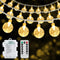 Outdoor String Lights Battery Operated 33FT 100LED Battery Powered String Lights Indoor Waterproof Mini Globe Lights with Remote Timer 8 Lighting ...