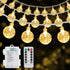 Outdoor String Lights Battery Operated 33FT 100LED Battery Powered String Lights Indoor Waterproof Mini Globe Lights with Remote Timer 8 Lighting ...