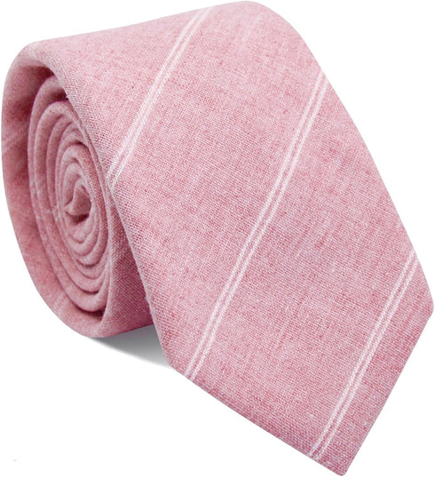 Mantieqingway Skinny Ties for Men,Cotton Linen Neck Tie for Daily Dress,Weddings, Groom, Groomsmen, Missions, Dances...