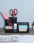 EasyPAG Desk Organizer with 3 Compartment for Pencil Sticky Note Holder and Office Accessories,Black...