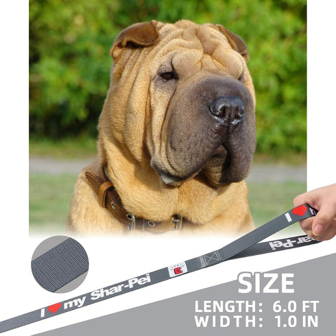 Customized Dog Leash for Your Beloved Shar-Pei, 6 FTX1IN, Polyester, Strong, Durable, Traditional Style...