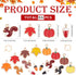 64Pcs Fall Thanksgiving Pumpkin Charms Pendants Maple Leaf Acorn Charms Alloy Enamel Charms Autumn Charms for Jewelry Bracelets Necklace Making DI...