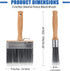 Deck Stain & Sealer Block Paint Brush - 5-inch Big Fence Stain Brush, Large Masonry Paintbrush - Wide Limewash for Brick Concrete Walls - Wooden B...