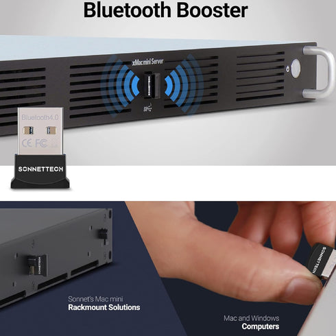 Sonnet Long-Range USB Bluetooth 4.0 Micro Adapter for macOS 10.12+ and Windows...