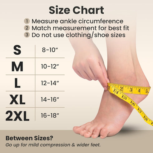 KEMFORD Ankle Compression Sleeve - Plantar Fasciitis Braces - Open Toe Compression Socks for Swelling, Sprain, Neuropathy, Arch Support for Men an...