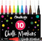 Extra Fine Tip Liquid Chalk Markers (10 Pack) - Dry Erase Marker Pens for Blackboard, Windows, Chalkboard Signs, Bistro - 1mm Tip...