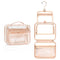 CUBETASTIC Clear Toiletry Bag for Women, Small Travel Bag with 360° Hanging Hook Clear Makeup Bags for Travelling Portable Cosmetic Organizer Case...