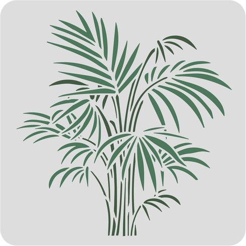 BENECREAT 12x12" Tropical Plant Painting Stencils, Leaf Pattern Reusable Plastic Drawing Stencils DIY Square Templates for Painting on Scrapbook F...