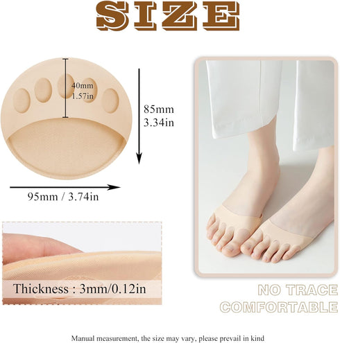 18Packs Metatarsal Pads Ball of Foot Cushions Forefoot Pads Honeycomb Fabric Forefoot Pads for Pain Relief High Heels Toe Pads Men Women Invisible...