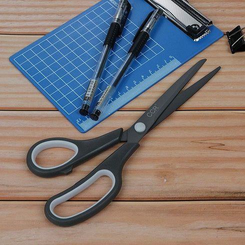 CCR Scissors 8 Inch Soft Comfort-Grip Handles Sharp Titanium Blades, 2-Pack...