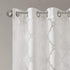 Madison Park Eden Single Curtain for Bedroom, Modern Contemporary Light Sheers for Living Room, Geometric Pattern with Grommet, 50x84, White...