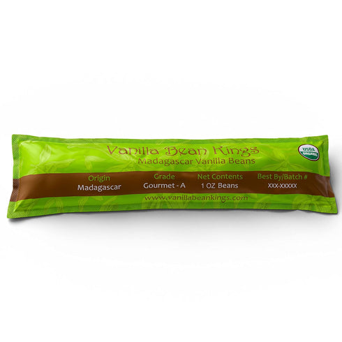 1 Ounce Organic Madagascar Vanilla Beans Whole Grade A Vanilla Pods for Homemade Vanilla Extract and Baking...